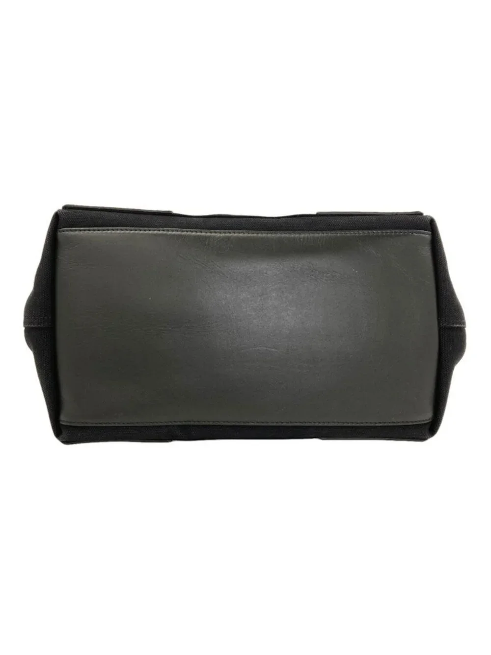 Balenciaga Navy Cabas Handbag Canvas Leather